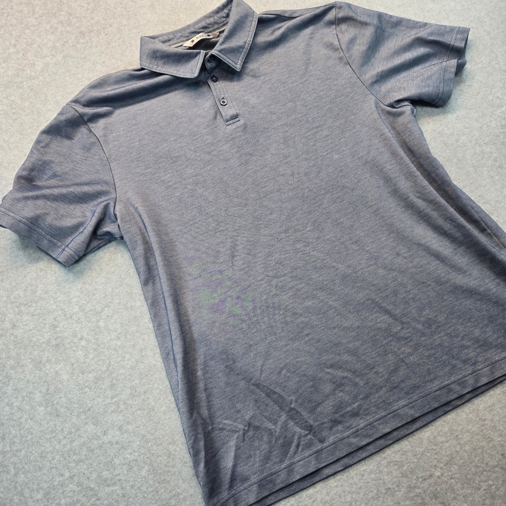 Black Clover Live Lucky Mens XL‎ Blue Heathered Short Sleeve Golf Polo Shirt